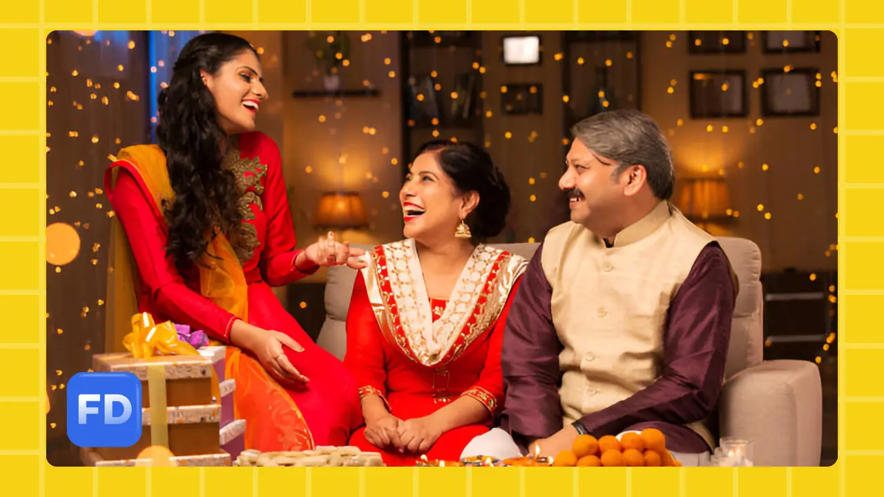 How do you send photos of Diwali celebration?